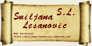 Smiljana Lešanović vizit kartica